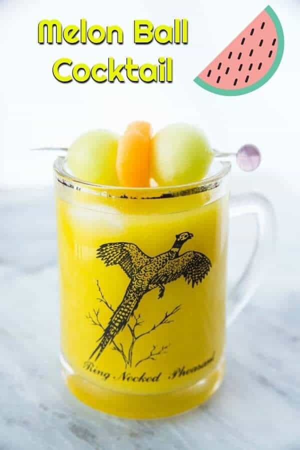 This Melon Ball Cocktail is the perfect spring / summer drink for the patio! #cocktails #cocktail #drinks #drink #mixology #easycocktails #alcohol #liquor