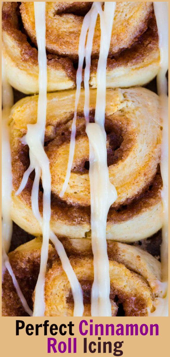 The Best Danish, Pastry and Cinnamon Roll Icing Glaze or Frosting! This buttery, crackly icing glaze is the best one ever! #cinnamonrolls