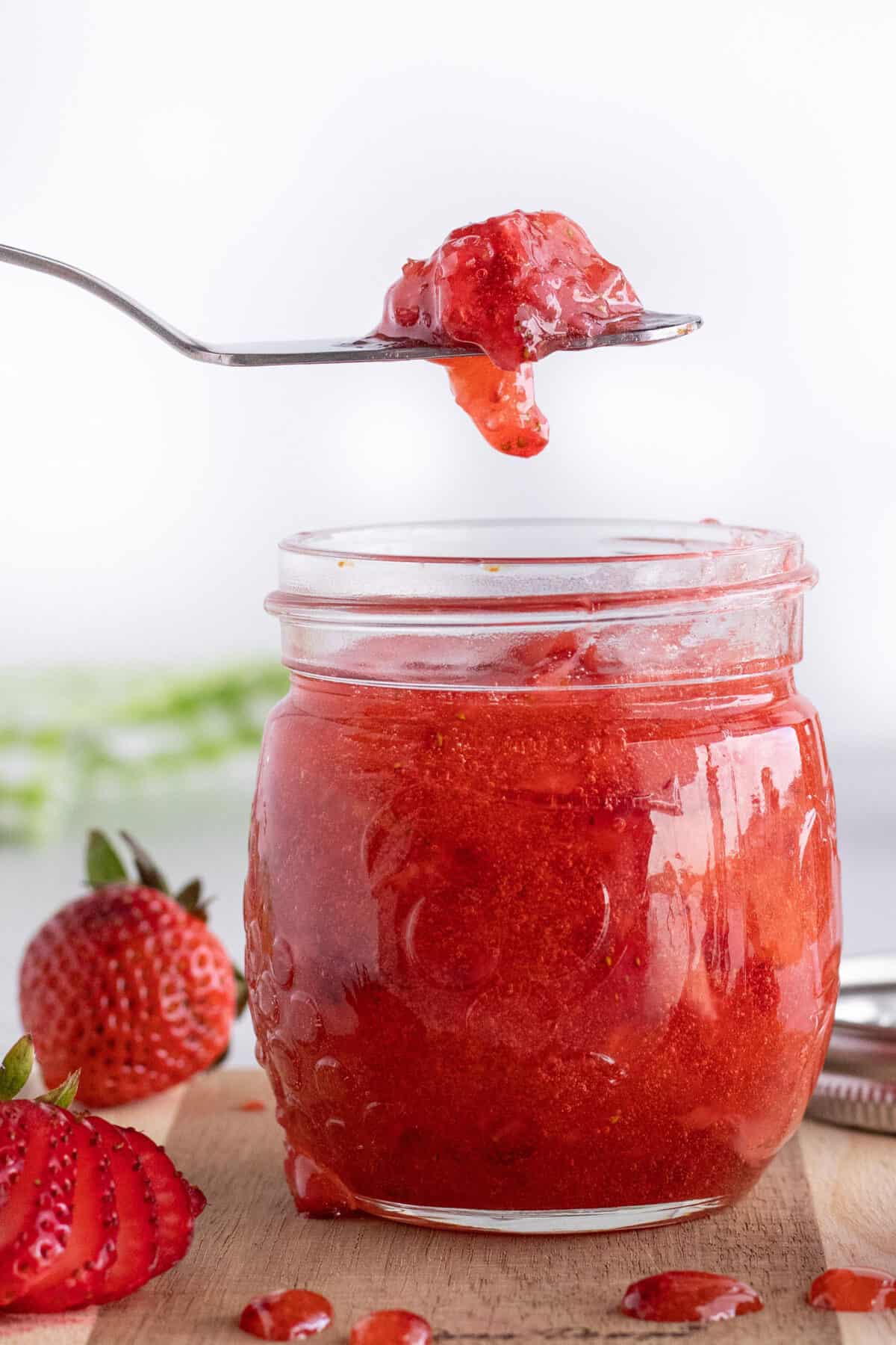 Low Sugar Strawberry Freezer Jam + Video