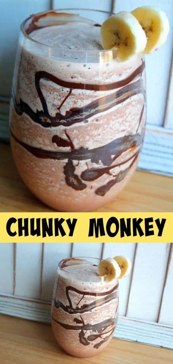 Chunky Monkey Cocktail - Both Dairy and Vegan Versions included!