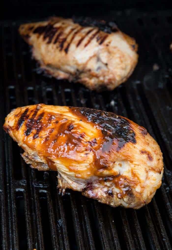 cooking chicken breast on the grill