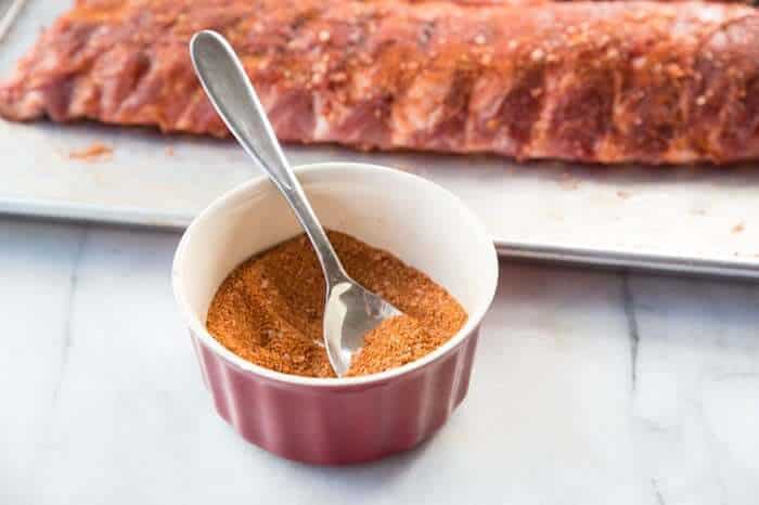 Rameras rosas con aliño seco para costillas