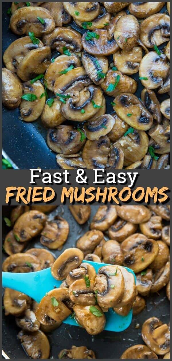 Teryaki Fried Mushrooms, quick, easy and a family favourite! #mushrooms #recipe #bbq #grilling #fried #summer 