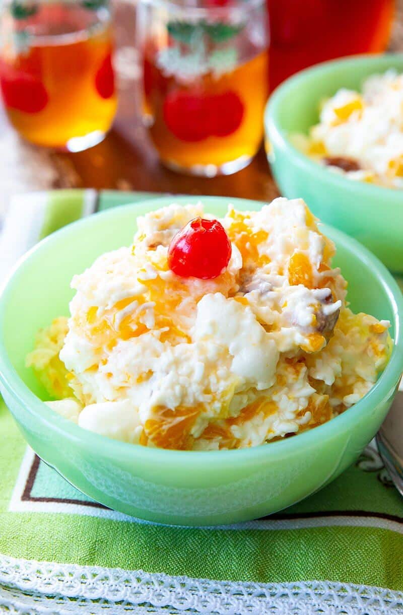 close up Ambrosia Salad ( 5 Cup Salad)