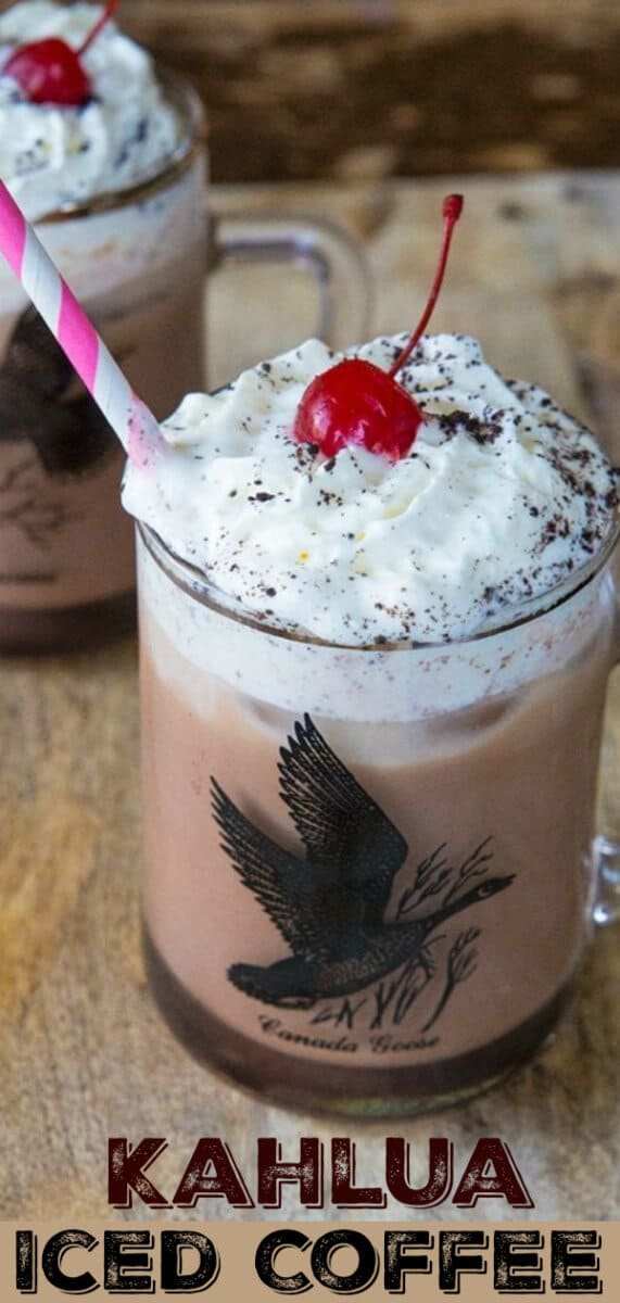 Decadent spiked chocolate iced coffee using Caotina and Kahlua! #kahlua #coffee #icedcoffee
