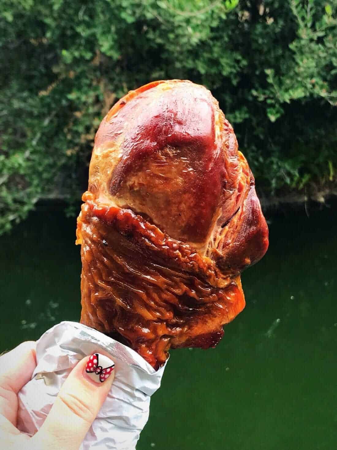close up of Disneyland Smoked Turkey Leg