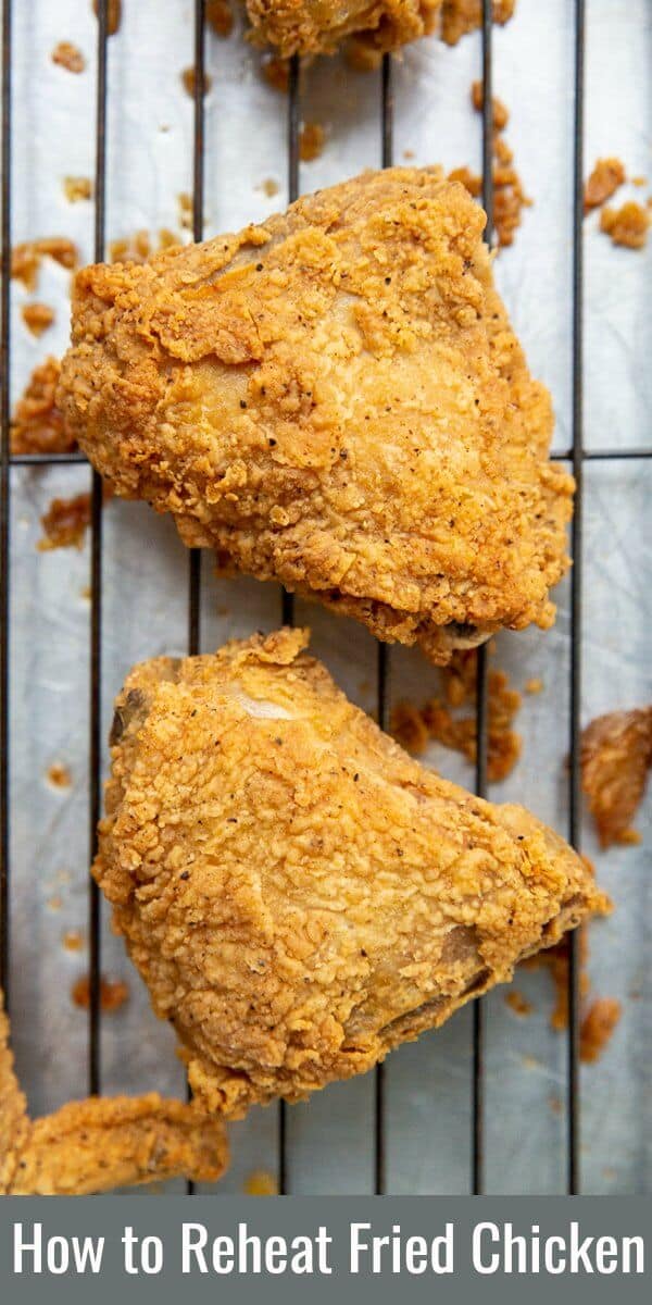 Mastering how to reheat fried chicken in the oven is literally one of the best cooking hacks that you can learn. #friedchicken #dinner #howto #chicken #howto 