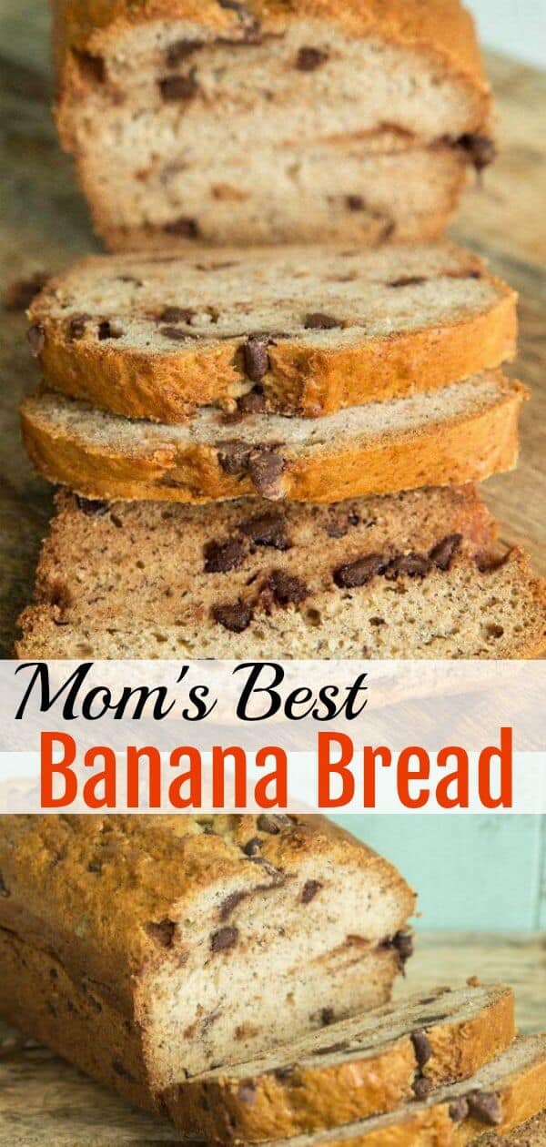 Mom's Best Banana Loaf Recipe - there's a reason that this is a 5 star rated banana bread recipe! It always works! #banana #bananabread #bananaloaf #baking #sweet #recipe #food #desssert 