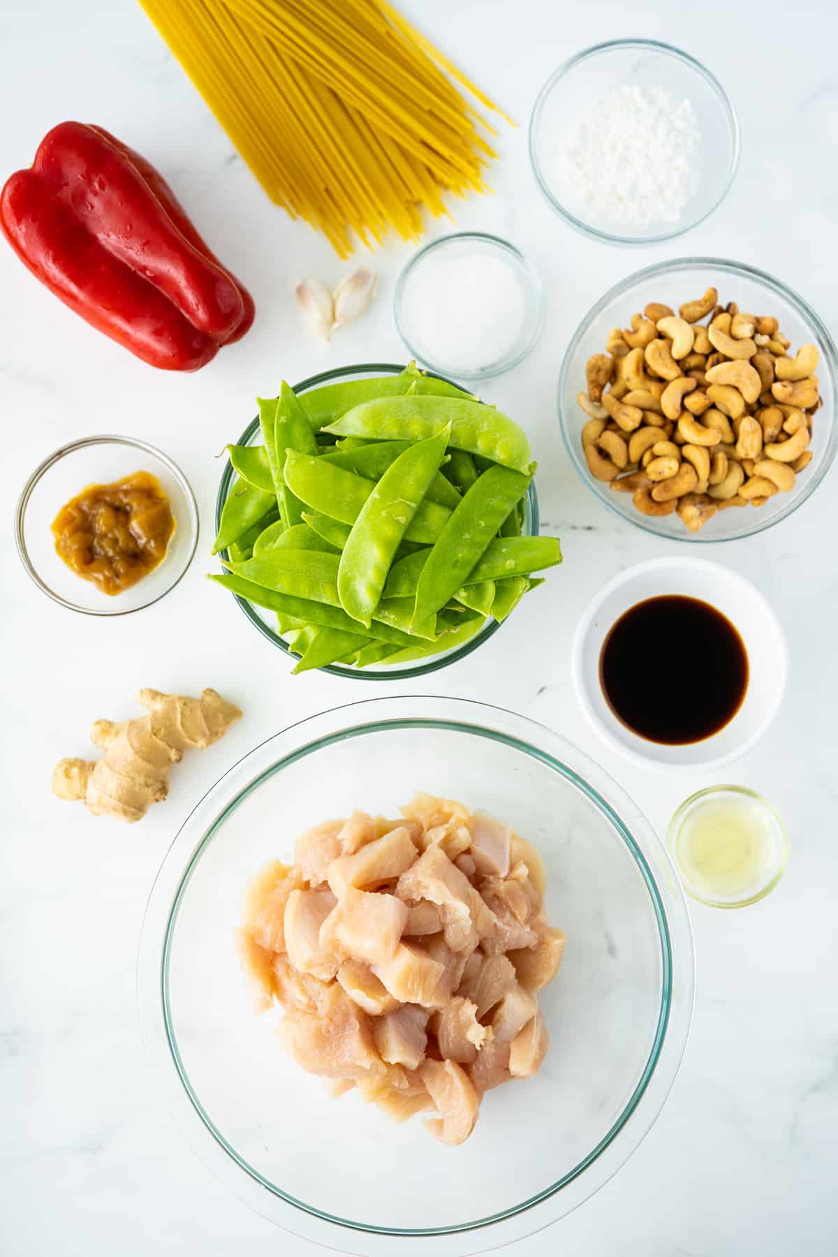 Ingredients for Cashew Chicken Stir Fry