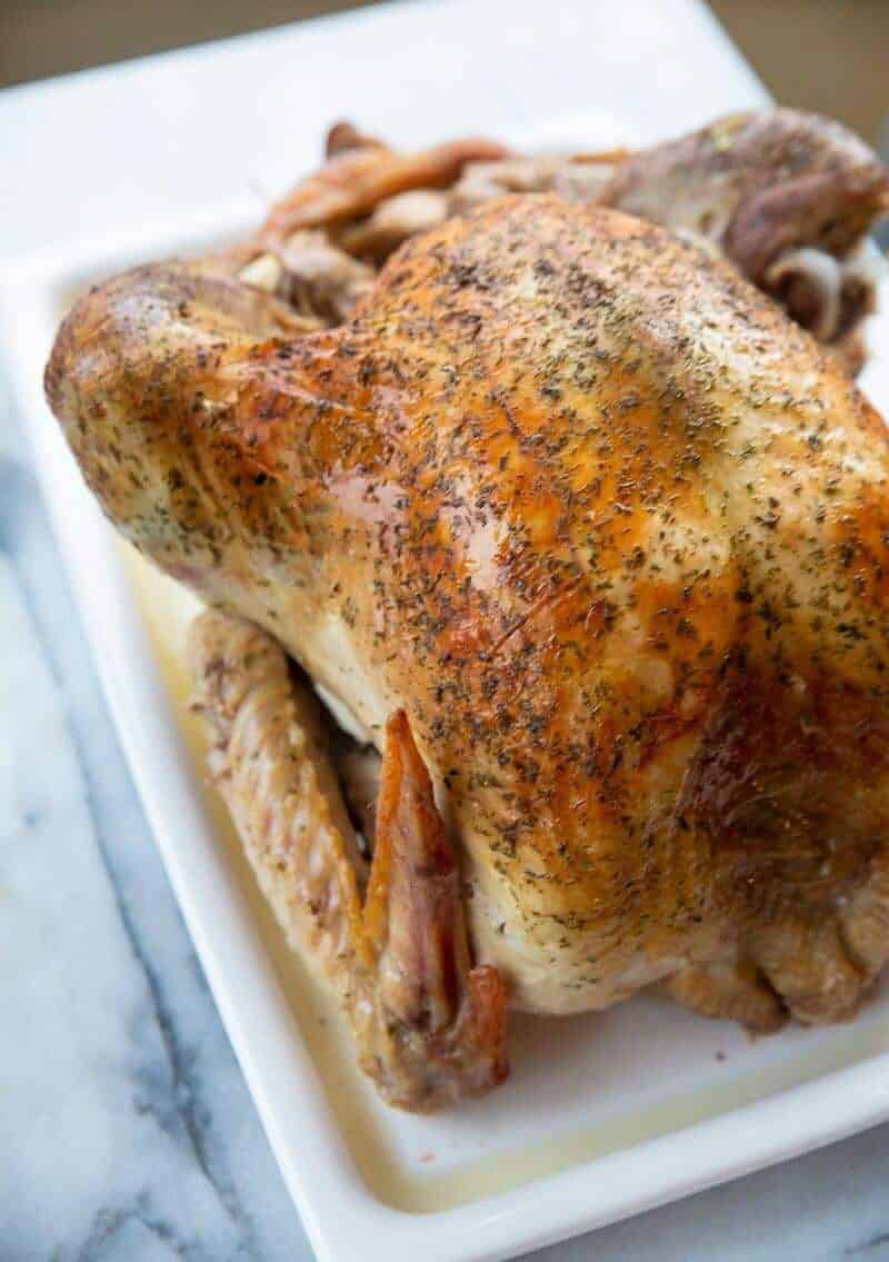 close up whole Oven Roasted Turkey