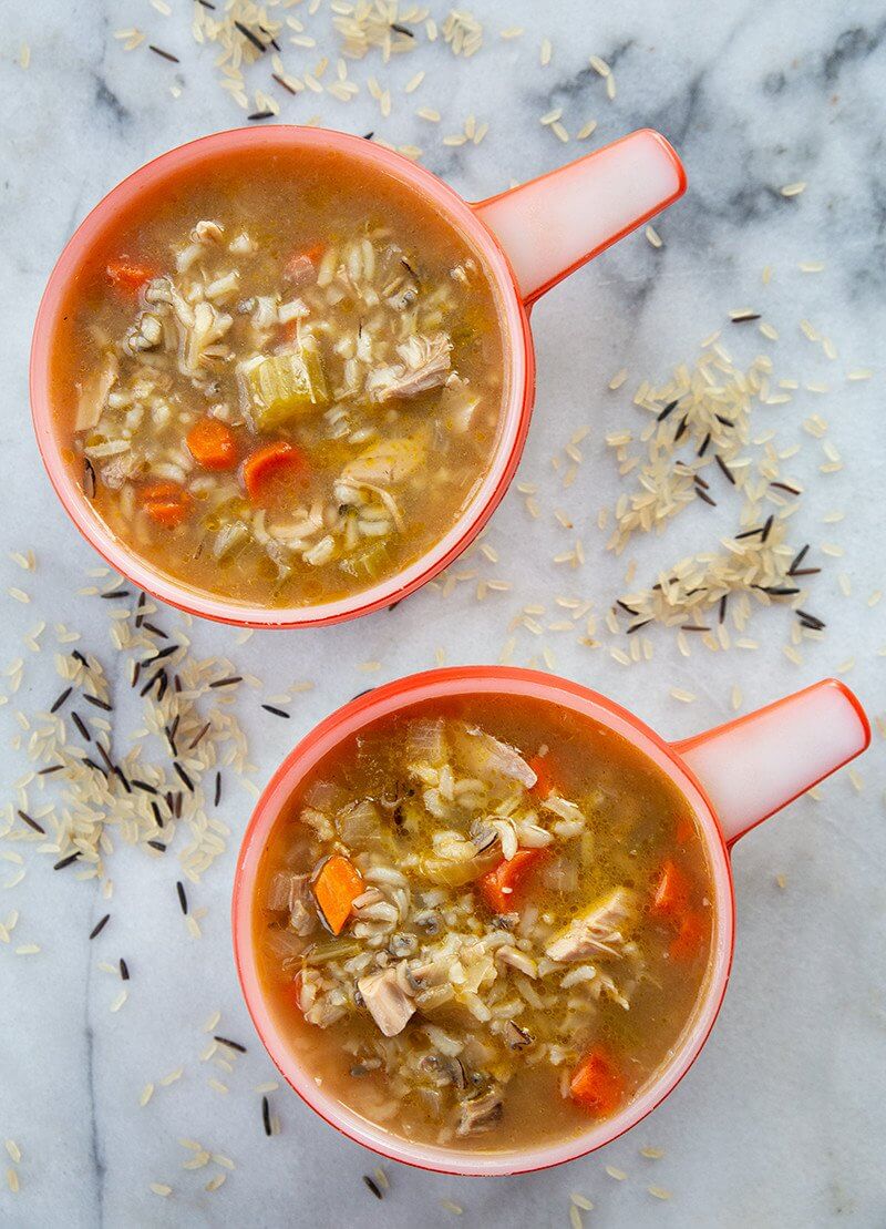 Easy Turkey Soup from Leftover Turkey - The Clean Eating Couple