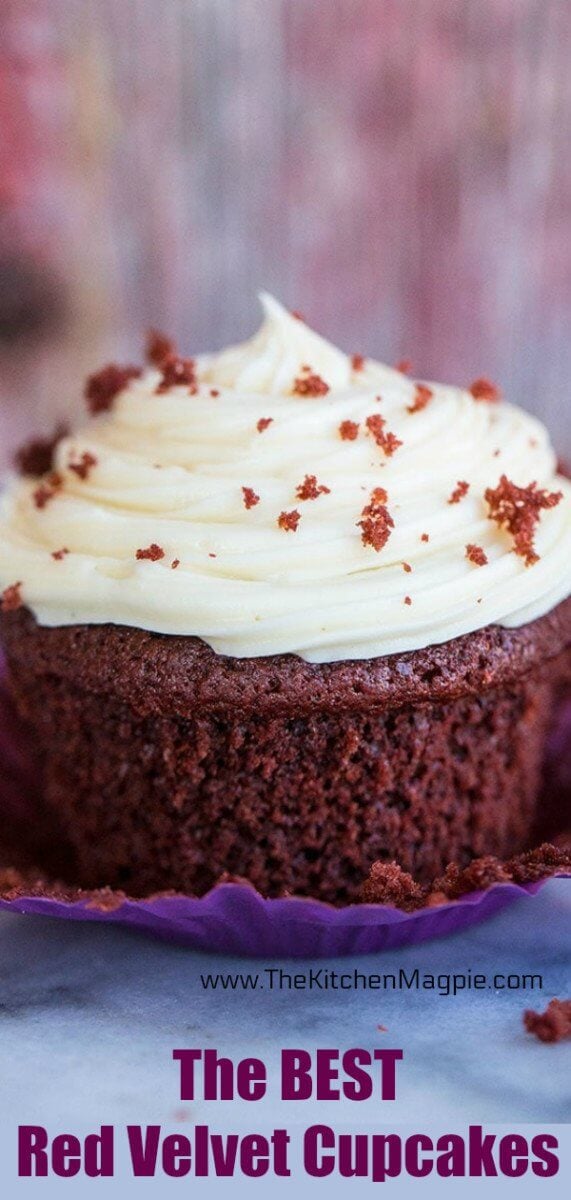 Fantastic Red Velvet Cupcakes with Cream Cheese Frosting - the cupcake recipe is tried, tested and true and the cream cheese icing recipe is the best! #redvelvet #cupcakes #creamcheese