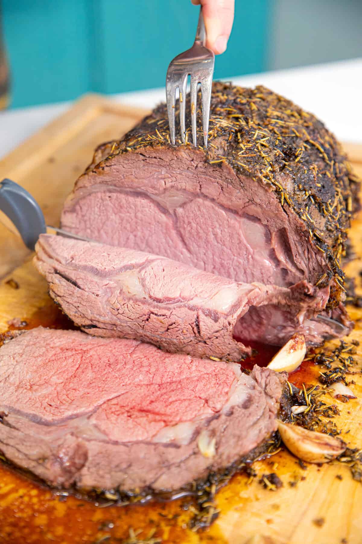 inside of a prime rib roast