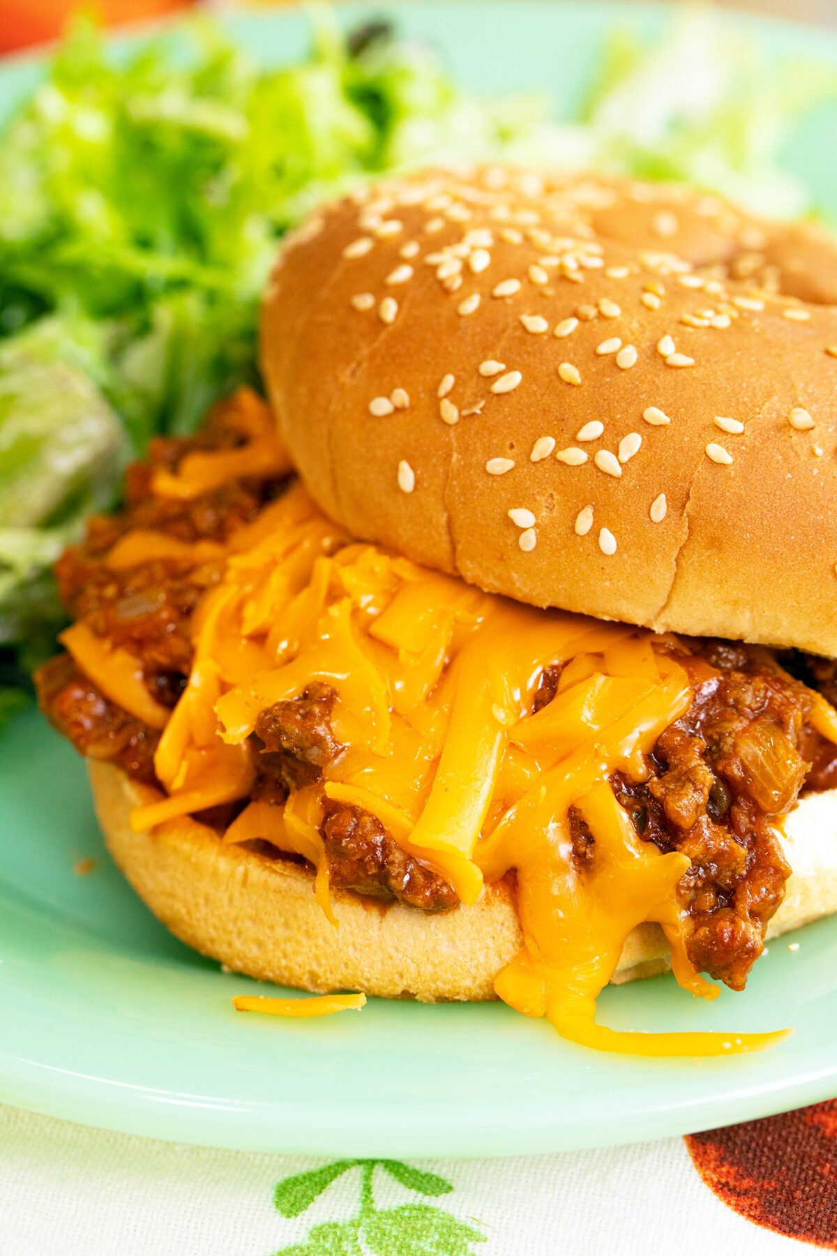 sloppy Joe sandwich on a plate