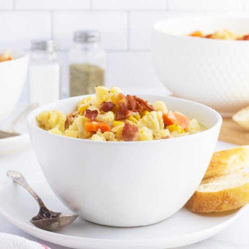 Cauliflower, Corn & Bacon Chowder The Kitchen Magpie