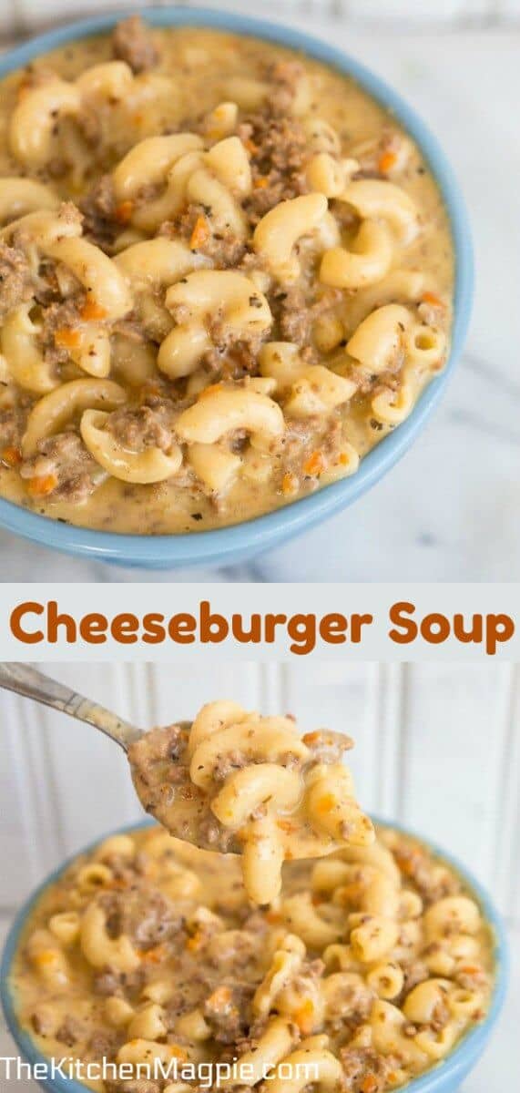 The best soup you are ever going to make, my Crockpot Macaroni Cheeseburger Soup. As always if you are making on the stove, simply speed up the steps outlined below #soup #hamburger #groundbeef