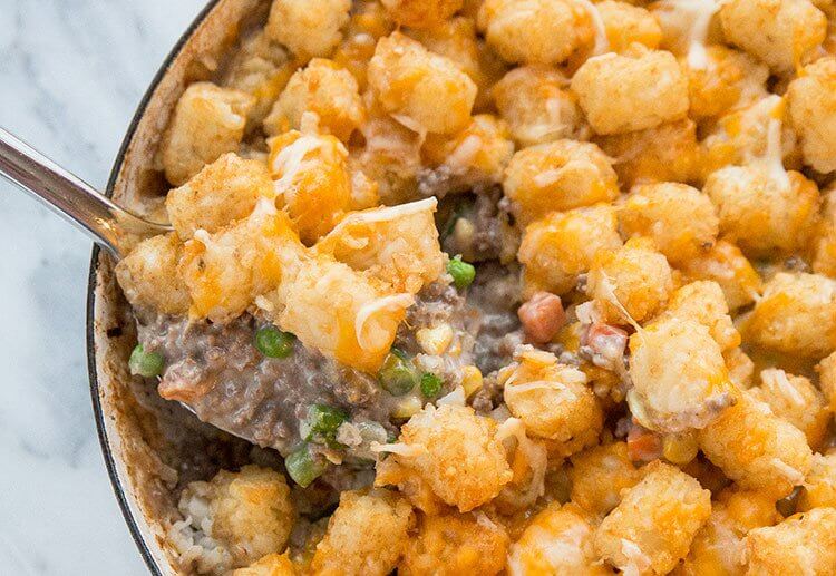 Hamburger Hotdish Tater Tot Casserole