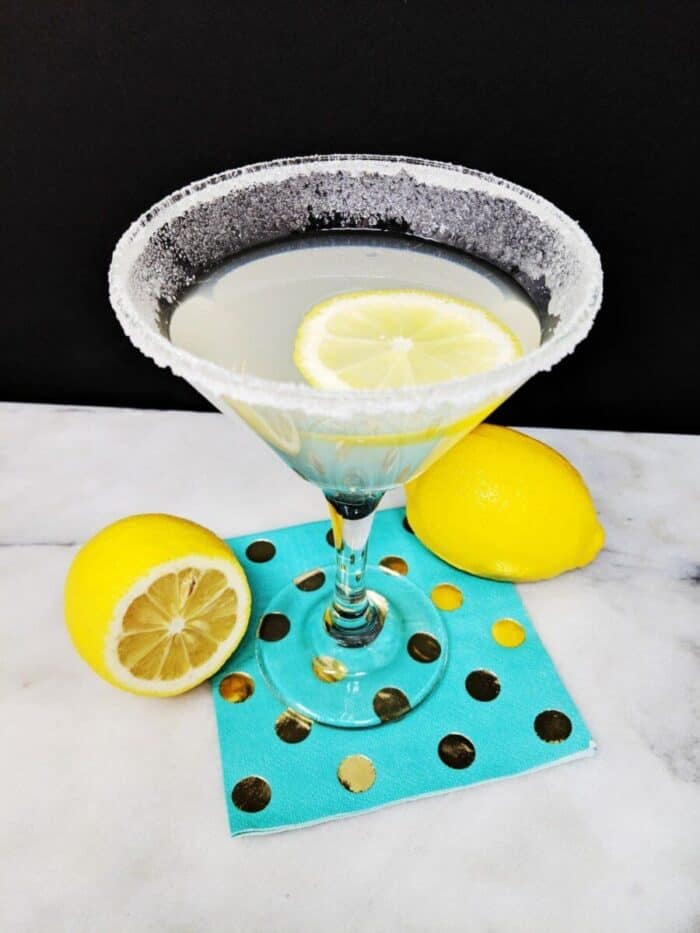 Top Down Shot of the Lemon Drop Martini