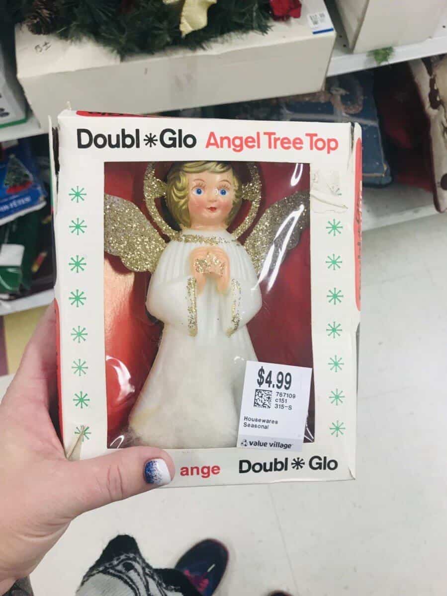 a DoublGlo angel in a box