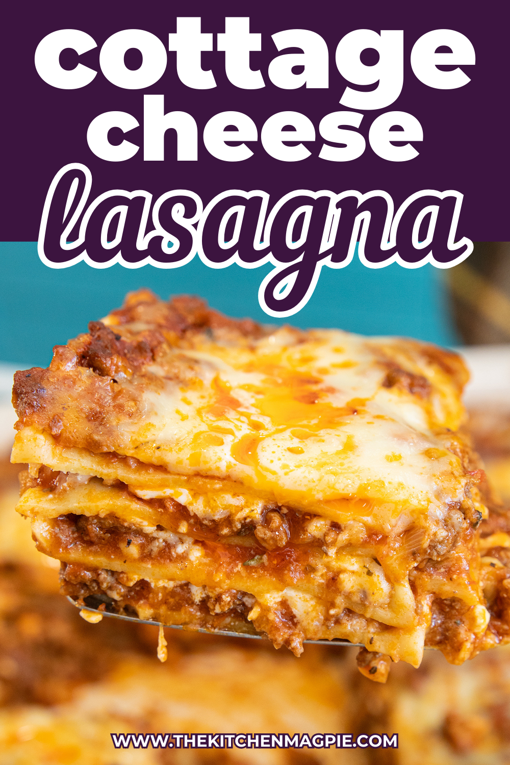 This cottage cheese lasagna is such an easy lasagna recipe! It's the same one my mother use to make and it's my absolute favorite. I think it will be yours too! #lasagna #thekitchenmagpie
