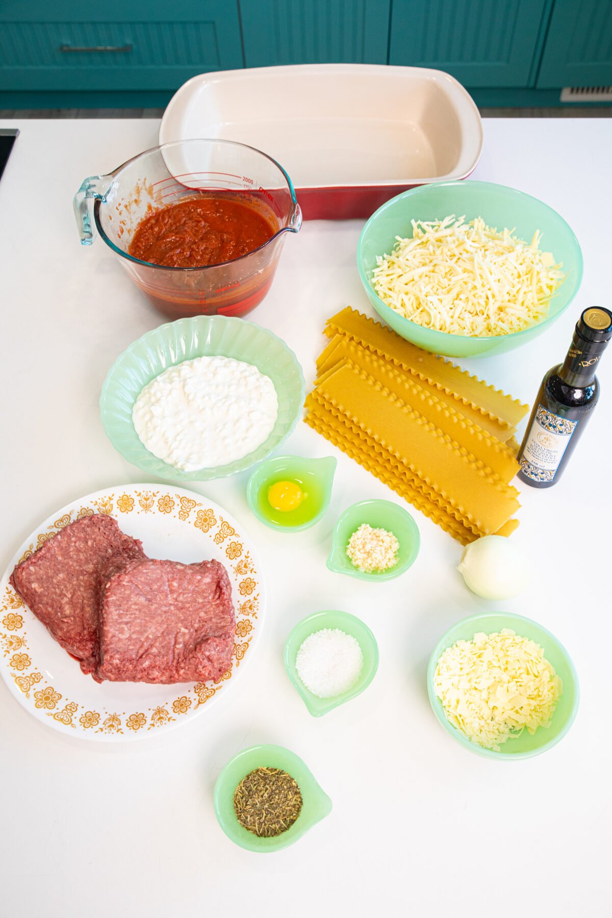 ingredients for cottage cheese lasagna