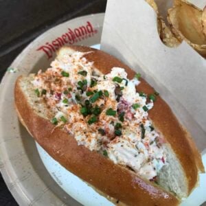 lobster rolls in a white Disneyland plate