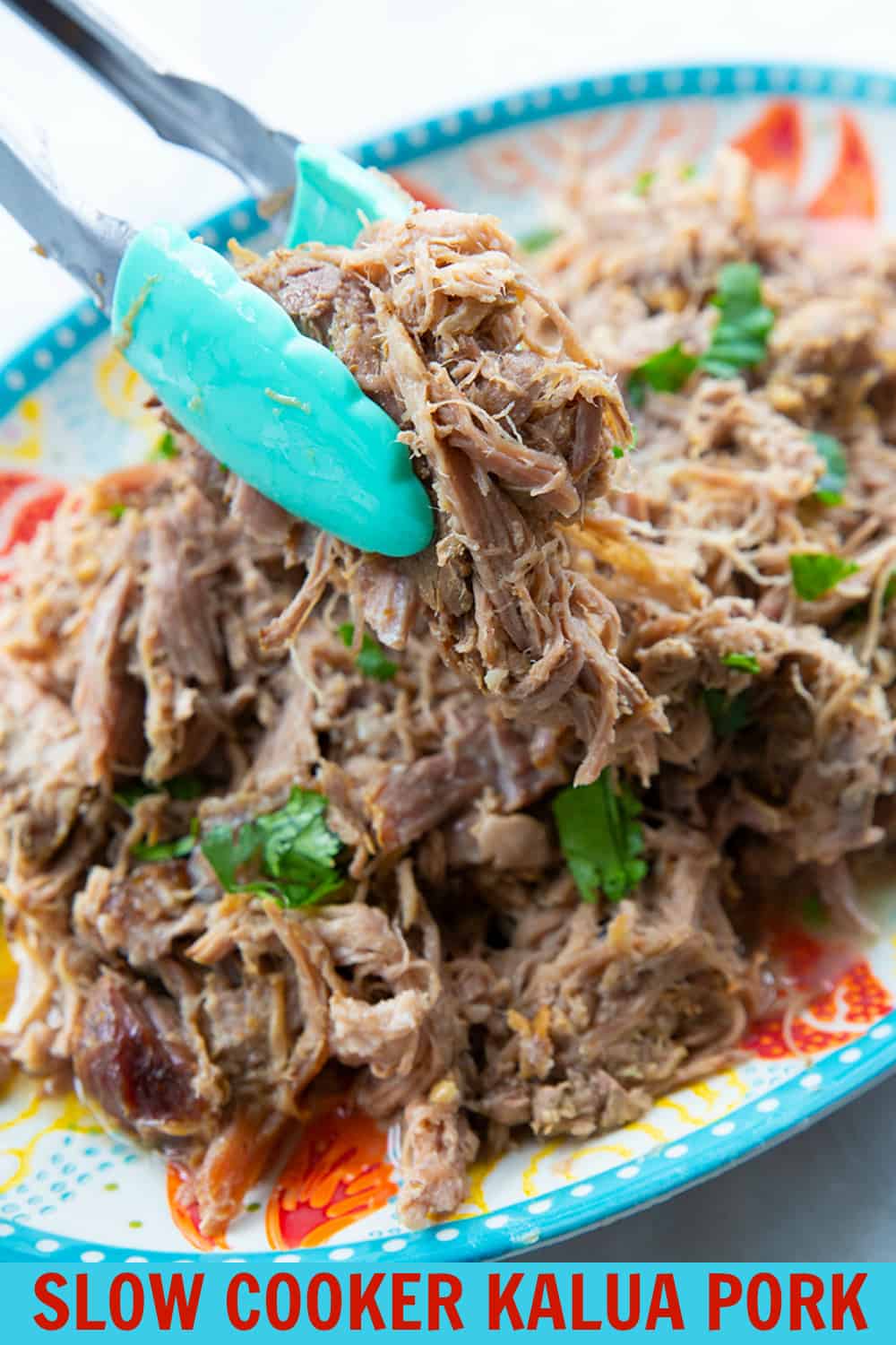 Slow Cooker Hawaiian Style Kalua Pork is a smoky, salty pulled pork that goes well with everything! Eat it plain, eat it in a sandwich, the choices are endless.  #pork 