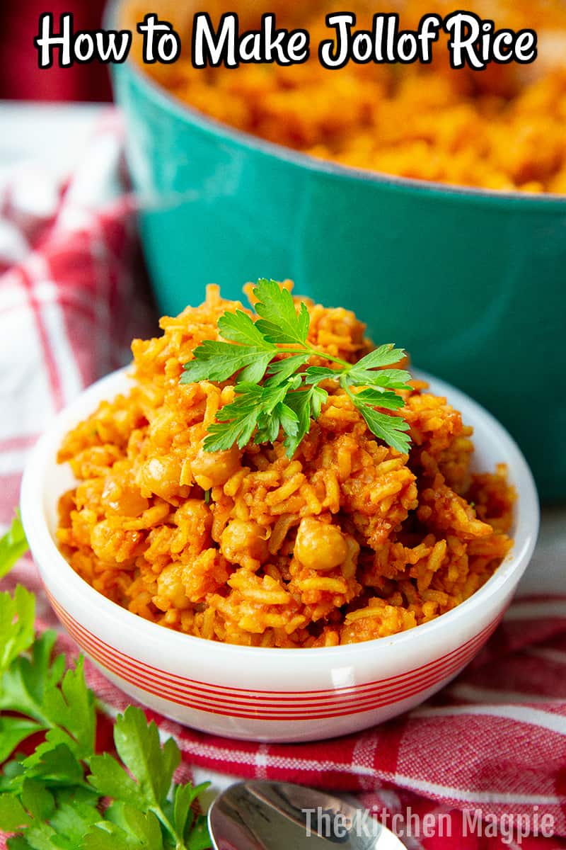 This spice infused tomato based Jollof rice is given a protein boost by adding in chickpeas (or lentils if you prefer) to make a fully balanced meal.