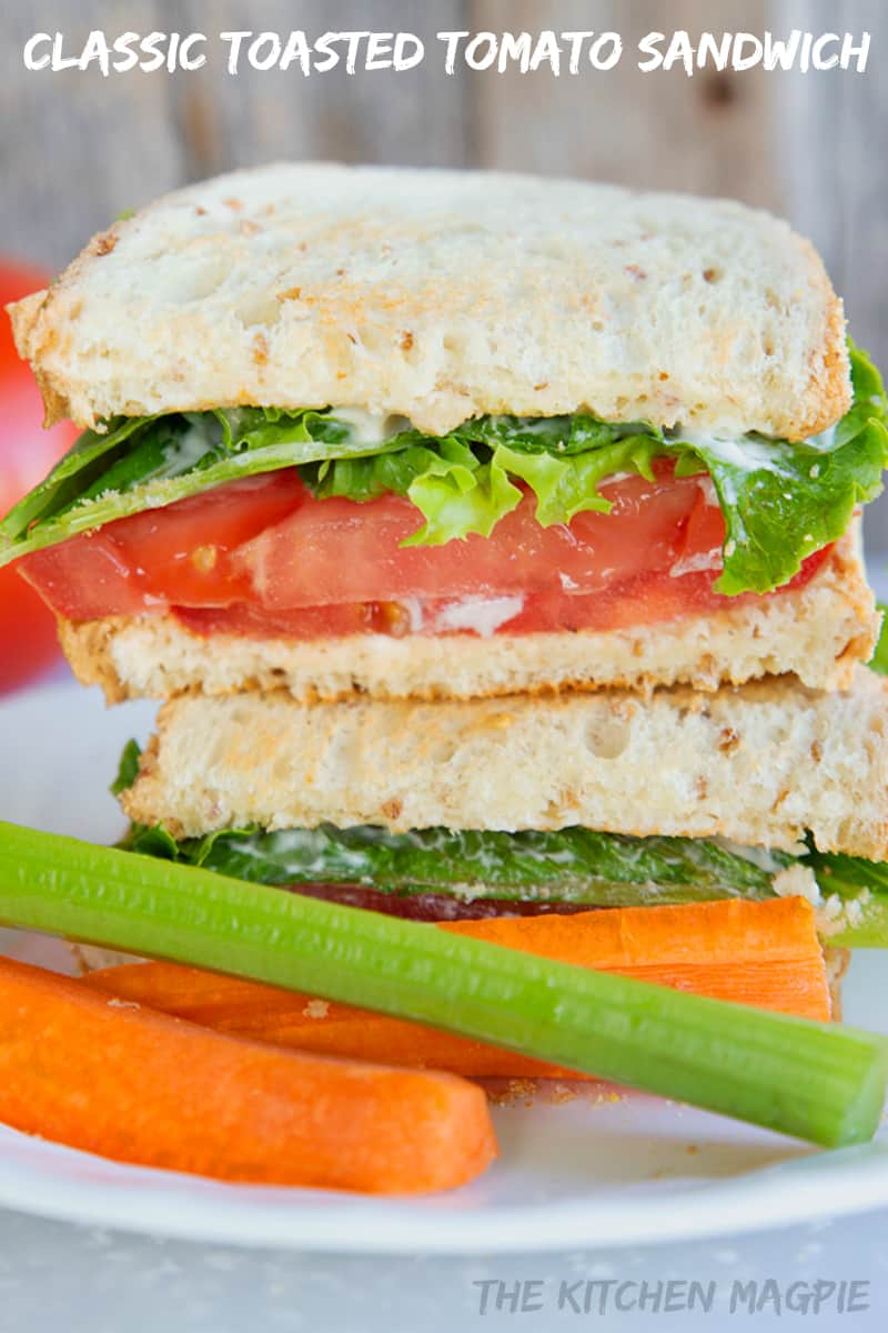 Nothing beats a tomato sandwich made with your favorite bread, lightly toasted with summer tomatoes sandwiches between - and don't forget the mayo! 