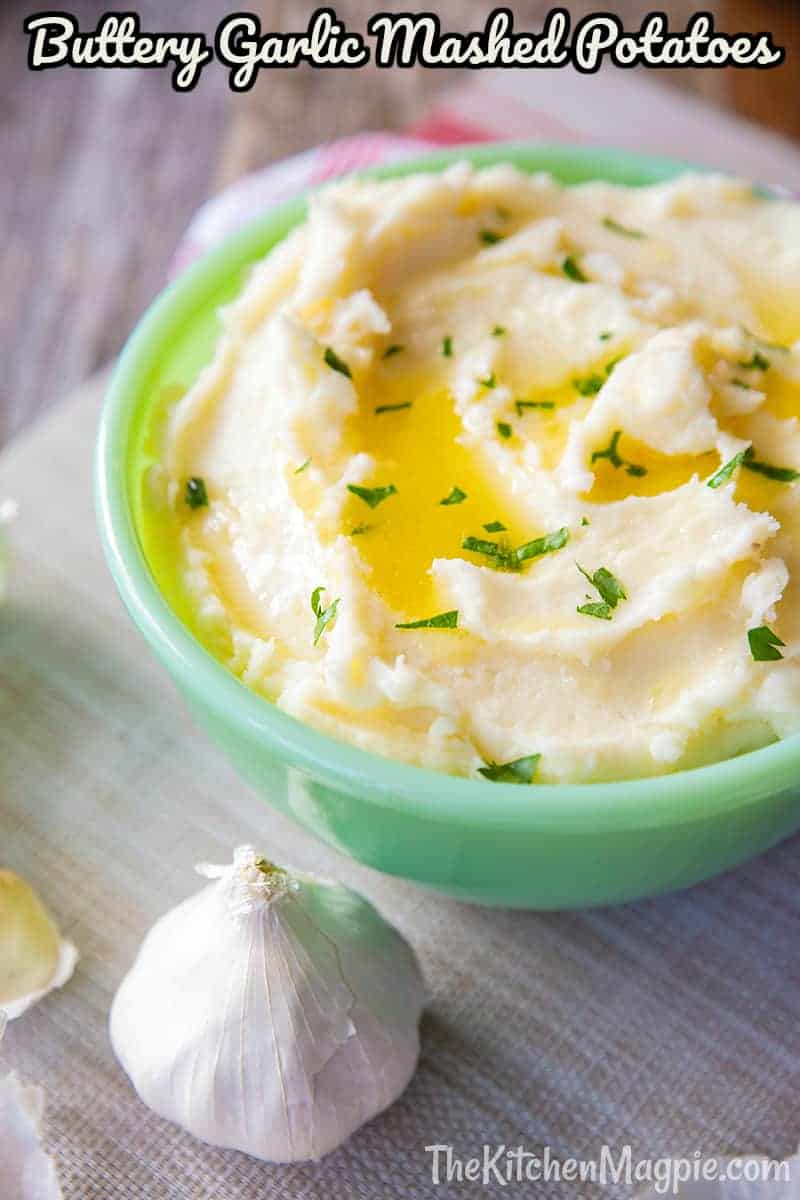 These buttery garlic mashed potatoes are the easiest garlic mashed potatoes you will ever make, thanks to an easy garlic hack! Perfect for Thanksgiving and Christmas!