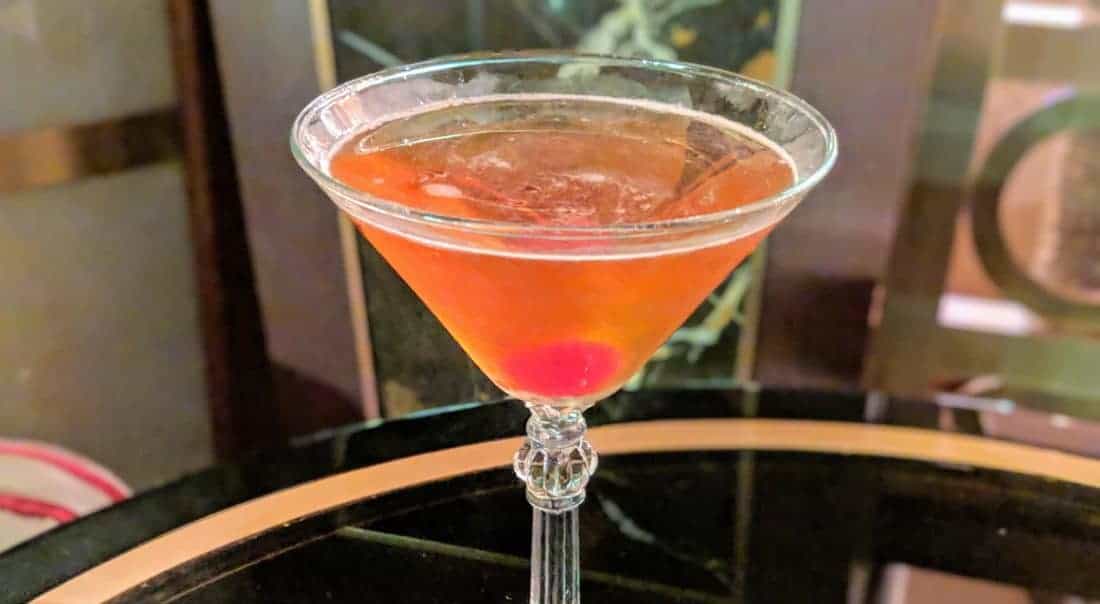 Rob Roy Cocktail in a Chilled glass