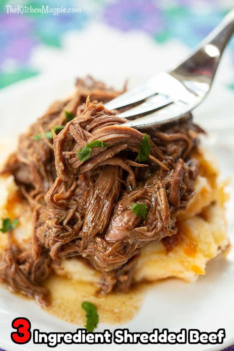 This shredded beef recipe yields tender, juicy shredded beef in a delicious gravy that is perfect for sandwiches or even as a main meal alongside mashed potatoes. 