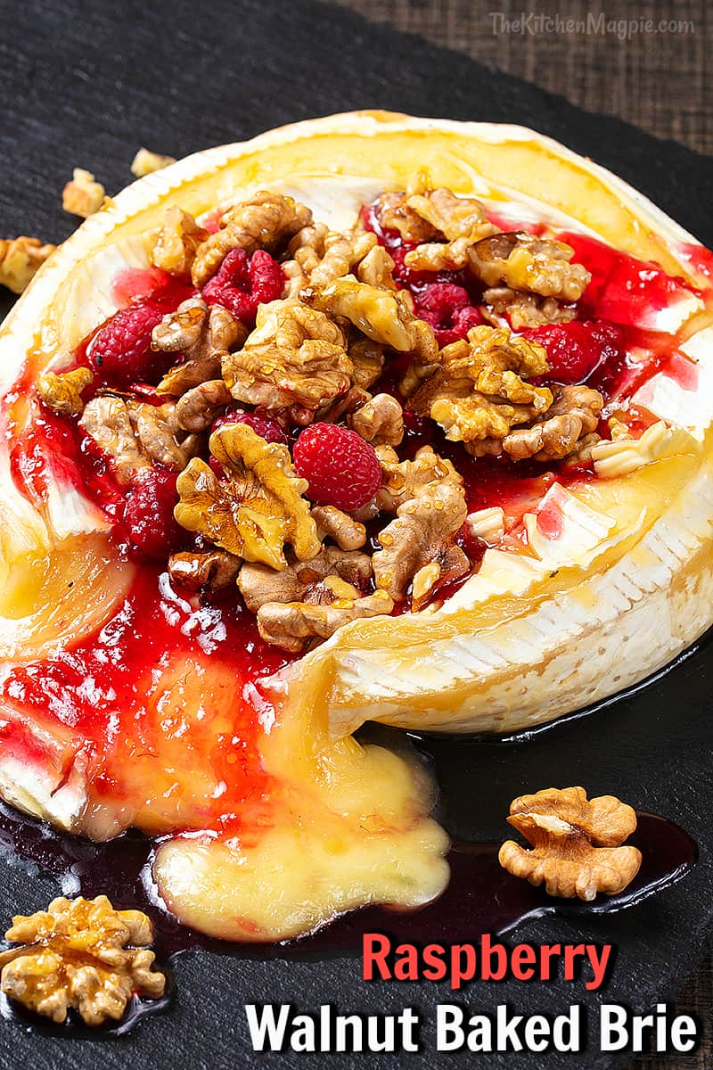 This creamy, sweet and nutty baked Brie is fast, simple and so delicious it will soon become a new holiday favorite! #christmas #thanksgiving #holiday #cheese #brie #appetizer