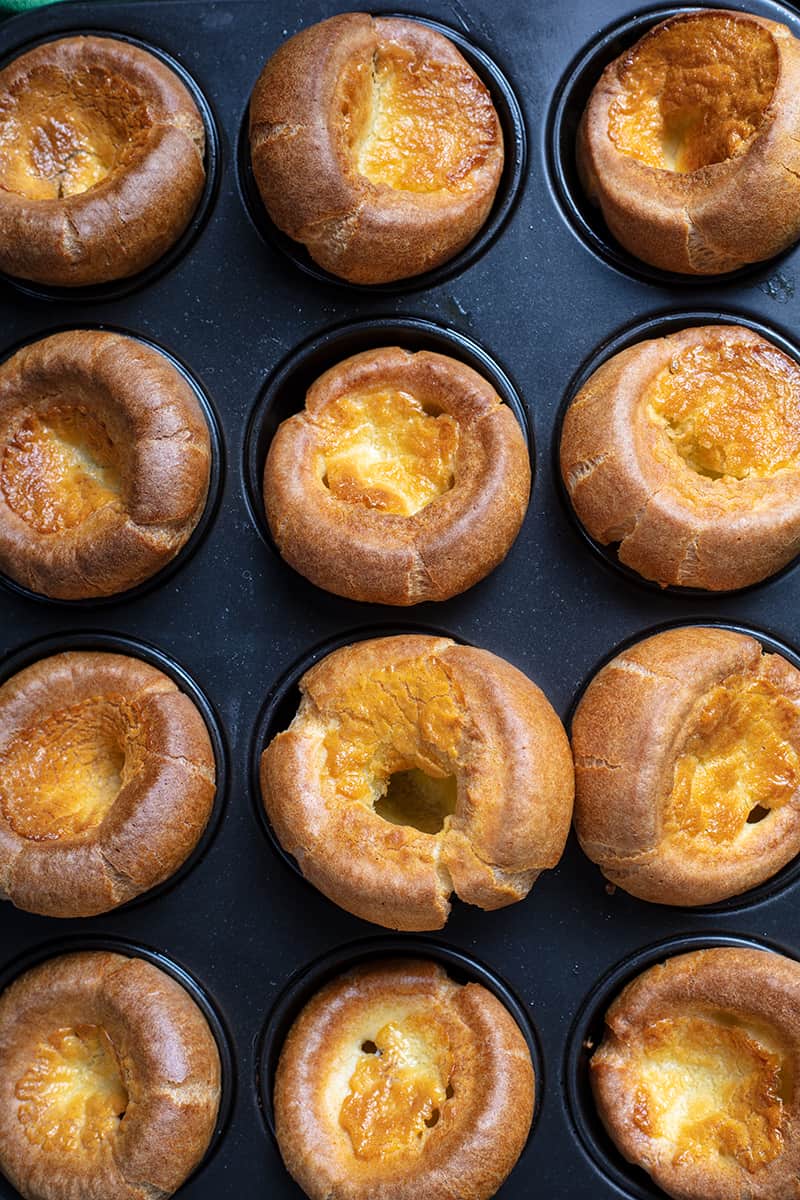 oven baked Yorkshire Pudding on muffin tin