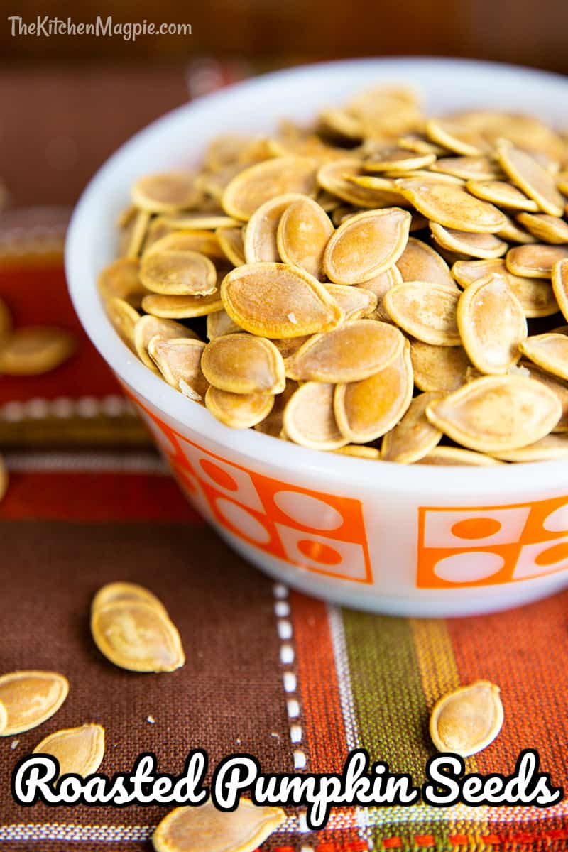 One of the best parts of carving a fresh pumpkin is enjoying roasted pumpkin seeds as your reward! This recipe yields salty, crispy pumpkin seeds that the whole family will love snacking on. 