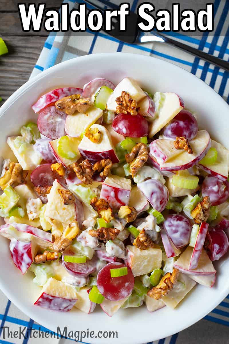 Waldorf salad is an American classic that combines chopped apples, grapes, celery, and toasted walnuts in a mayonnaise dressing,the perfect mix of sweetness and nuttiness with just enough crunch!