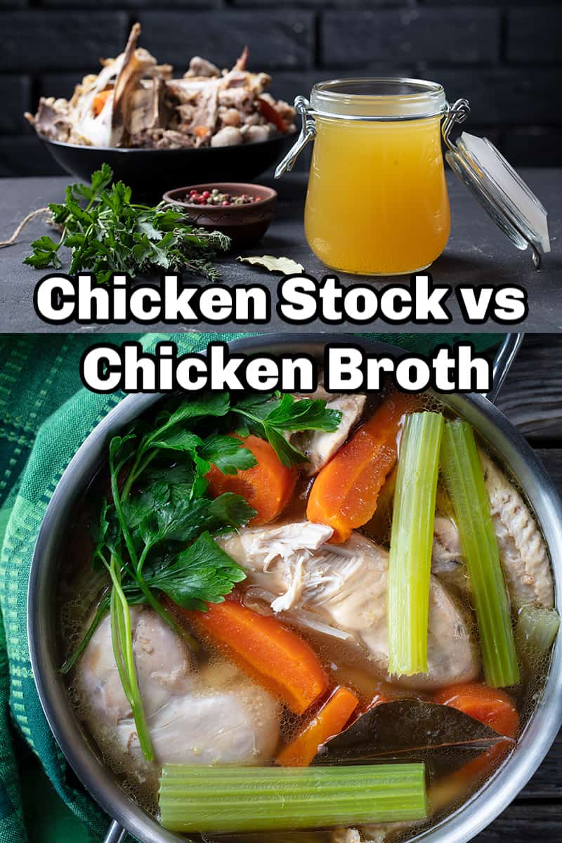 The differences between making a chicken stock and a chicken broth!