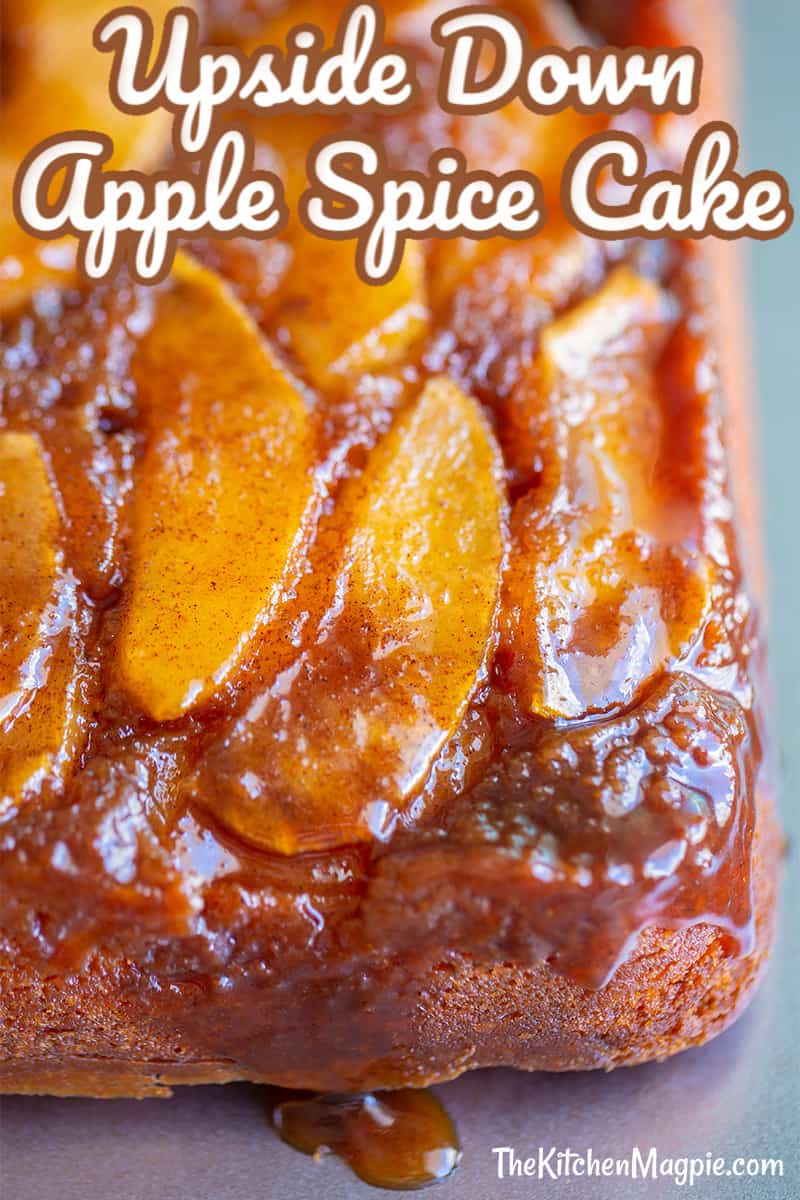 This delicious upside down apple cake has a decadent brown sugar caramel and apple cinnamon topping and is the perfect way to use up some apples! 