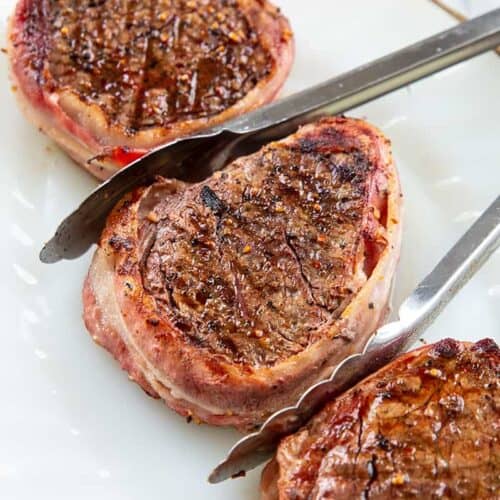 Bacon Wrapped Grilled Filet Mignon
