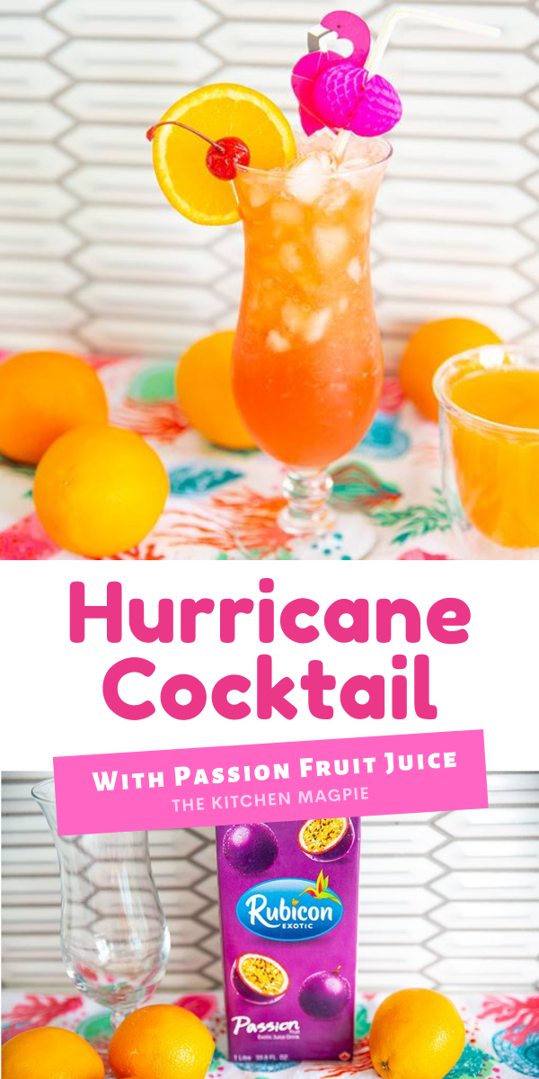 How to make the rum based hurricane cocktail made with passion fruit juice.