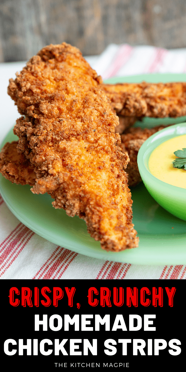 These delicious fried chicken strips have a crunchy, flavorful batter and are a perfect dinner that the whole family will love. Skip the restaurant and eat at home!
