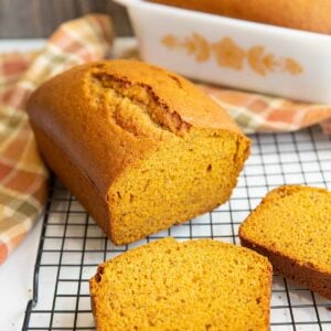 close up sliced Pumpkin Banana Bread