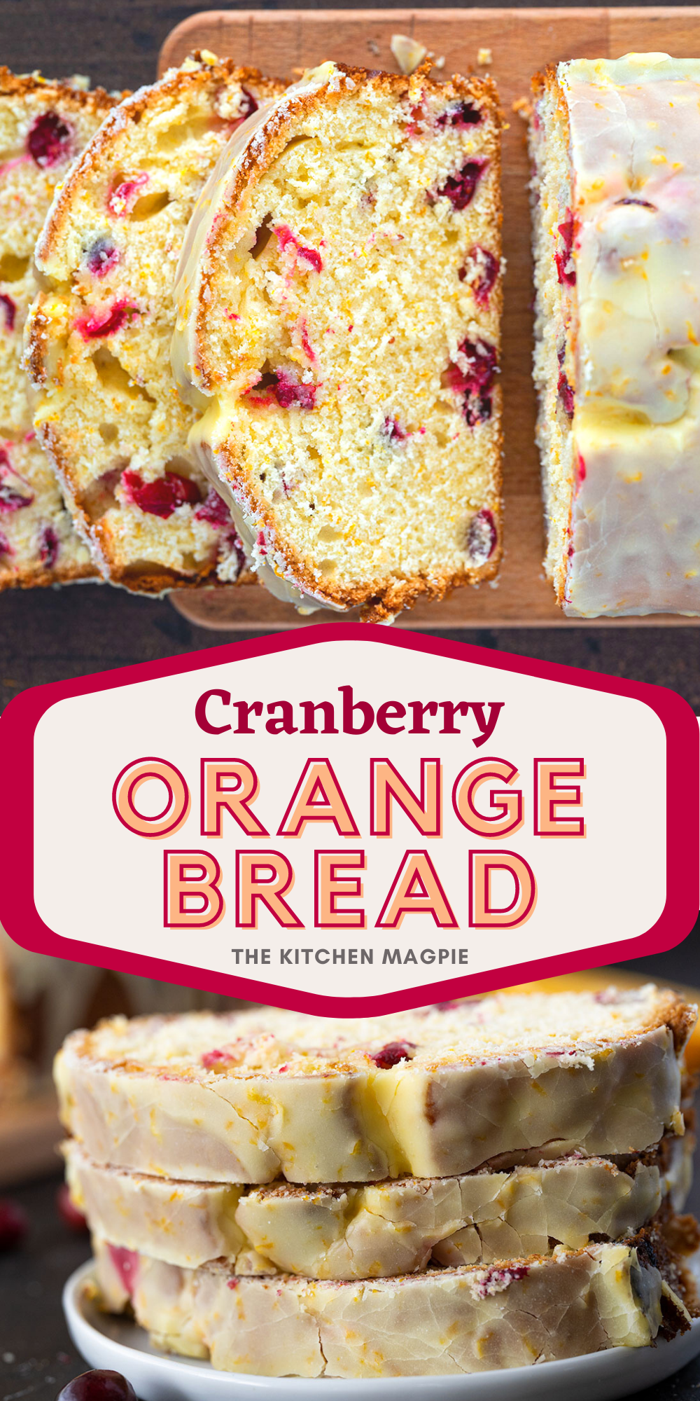 This decadent cranberry orange baked is baked up and drizzled with a fabulous orange icing glaze for the perfect sweet treat! 