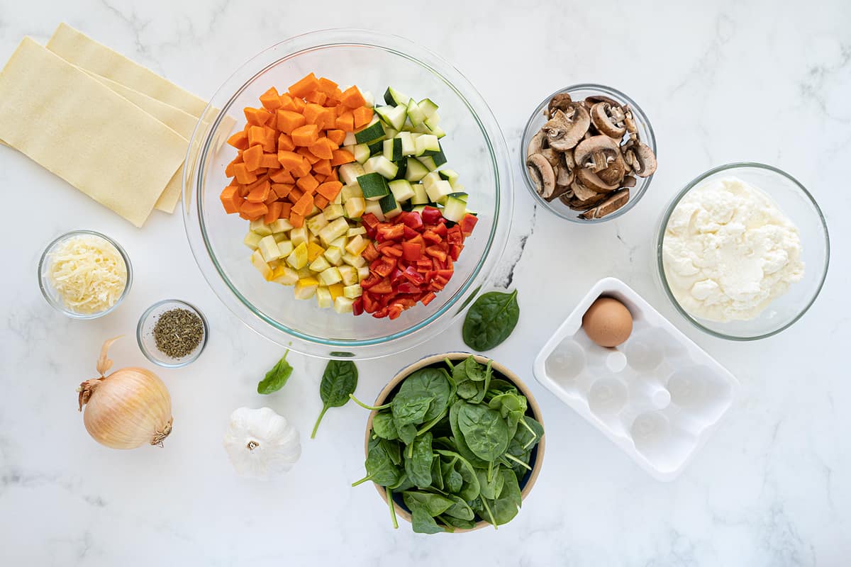 vegetable lasagna ingredients