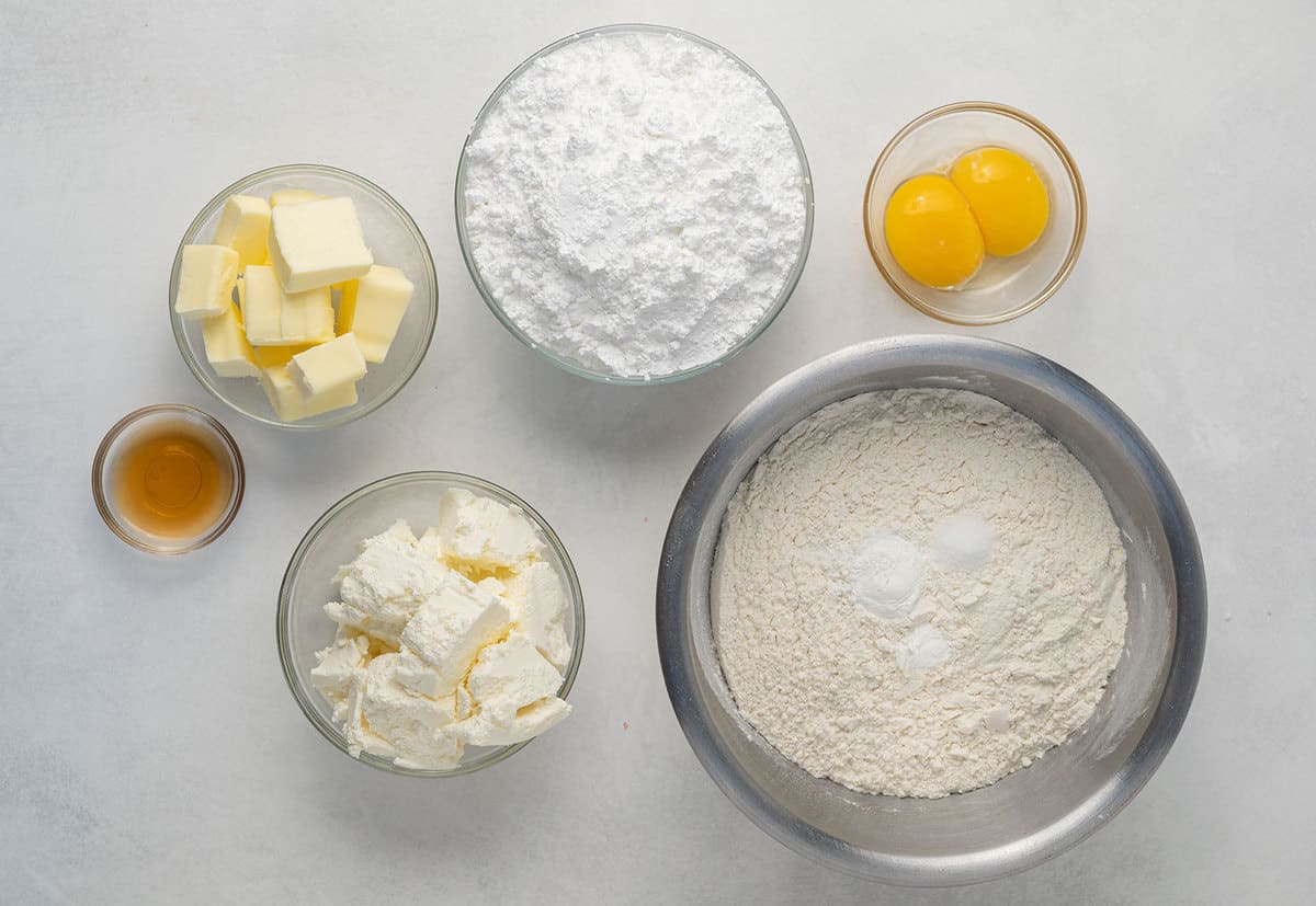 Cream Cheese Cookies ingredients