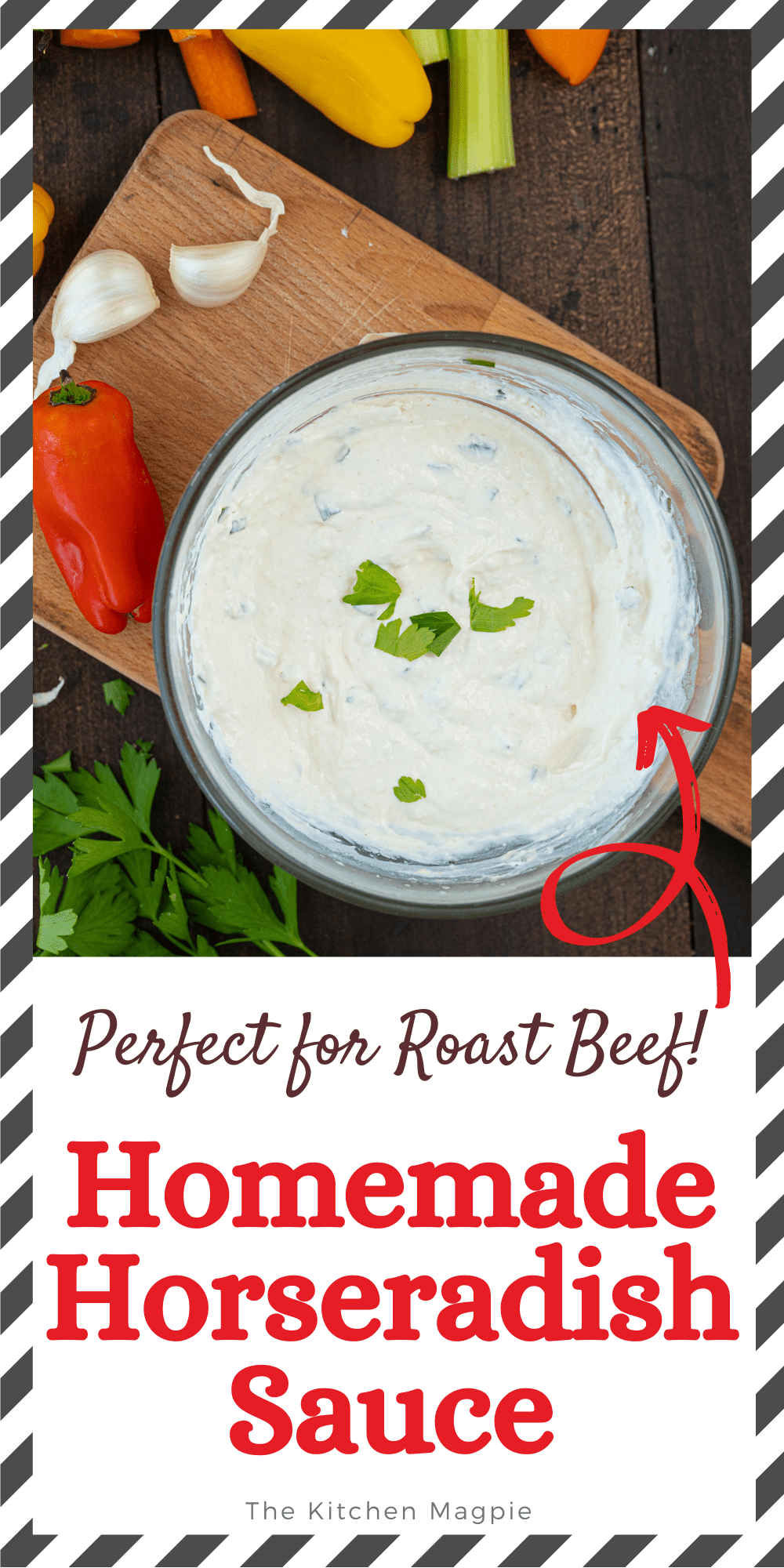 This spicy Horseradish Sauce is the perfect accompaniment for any beef recipe and the ingredients are so simply to customize to your own liking! 