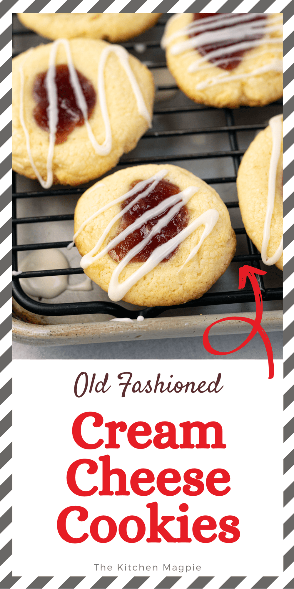 These cream cheese cookies are the perfect tangy, sweet thumbprint cookie! Fill them with jam or even a peppermint candy! 