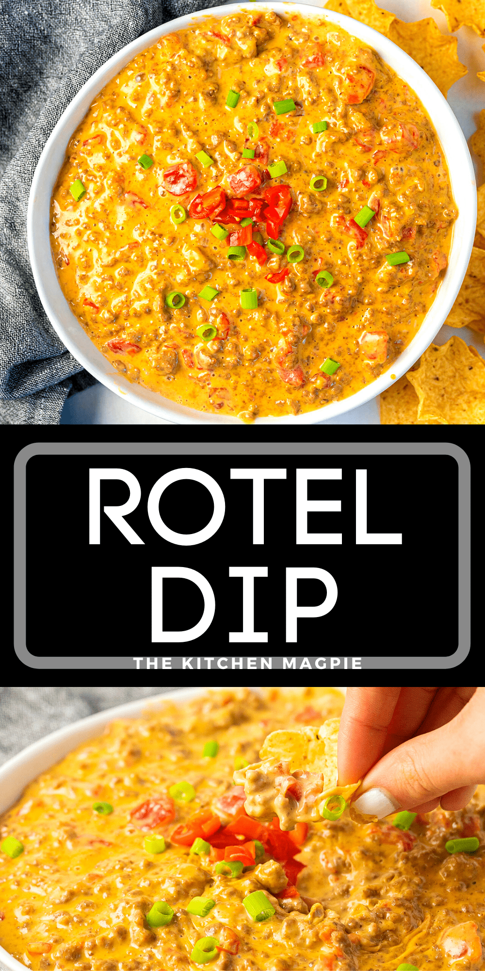 This classic Rotel dip is only three ingredients and takes mere minutes to make! It's a family favorite appetizer for a reason! 