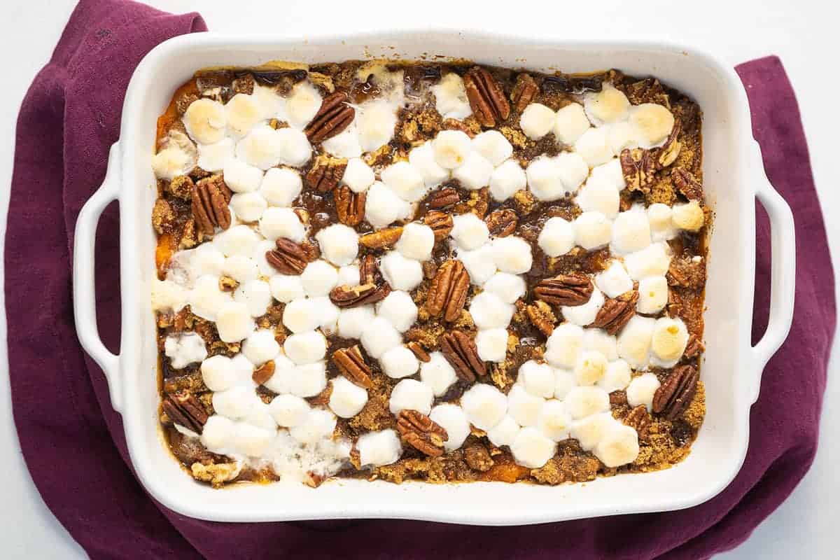 Easy Sweet Potato Casserole with Marshmallows