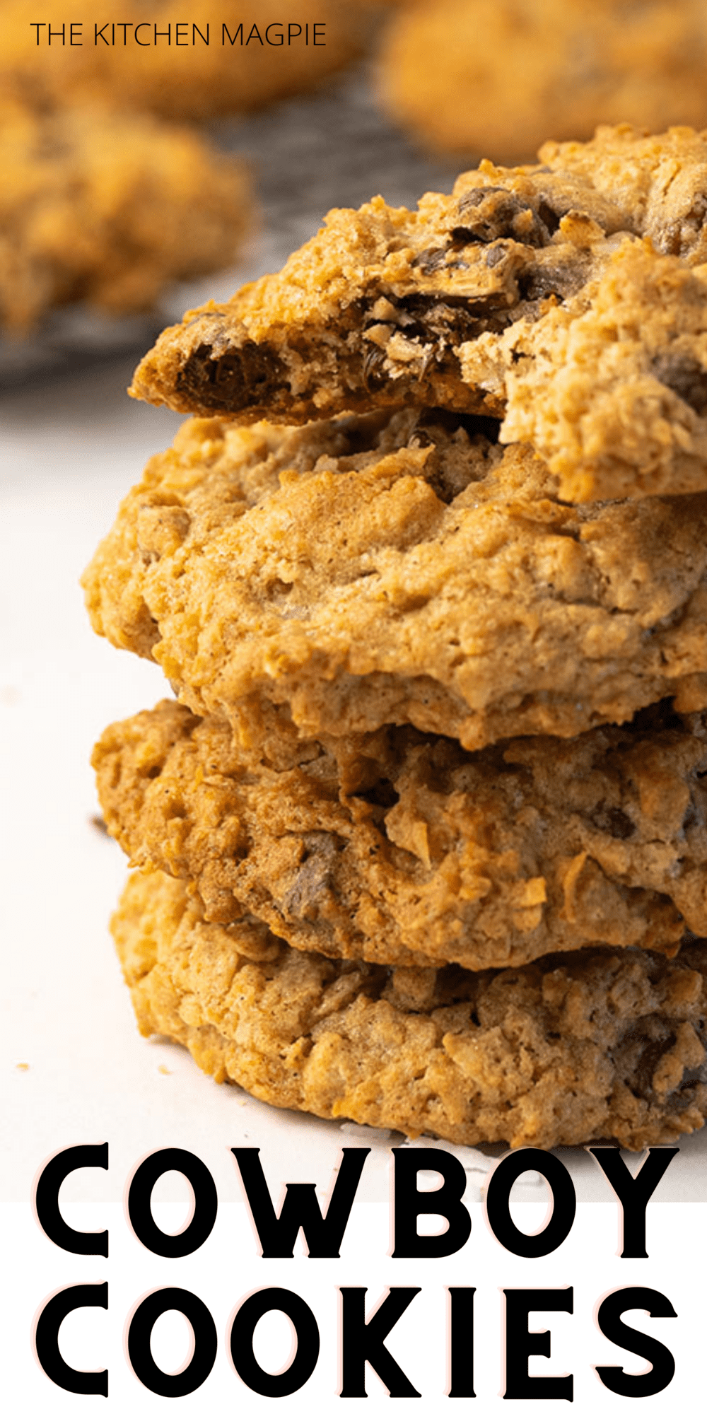 These Texas sized cowboy cookies are chock full of rolled oats, pecans, chocolate chips and coconut! 